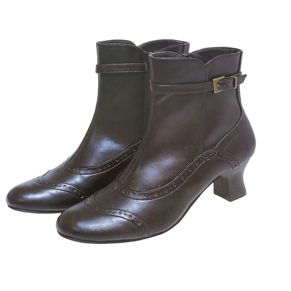 NWT Brown Steampunk Victorian Costume German Ankle Booties Size 7.5 EUR 38